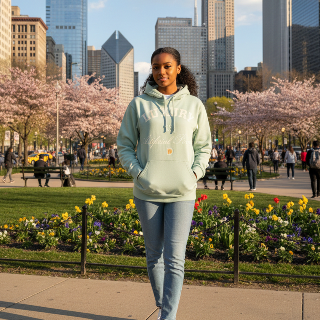 Artificial Poverty Hoodie Aqua